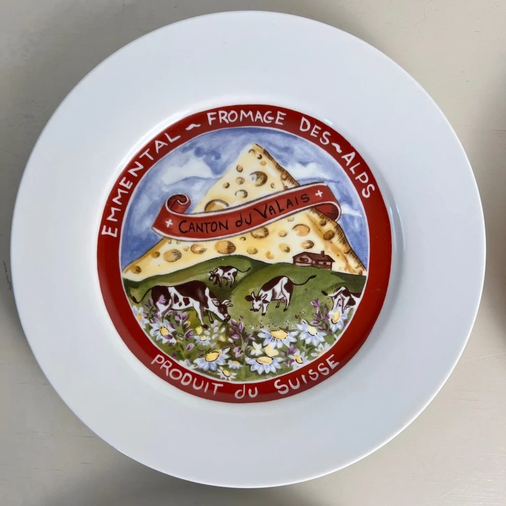 Restoration Hardware Vintage 2000 Classic Cheese Plates 7.5″‎ Set of 4